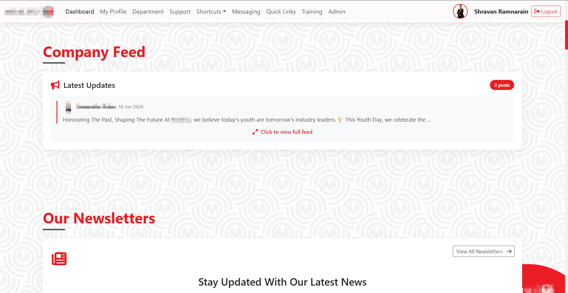 Company Feed and Newsletters